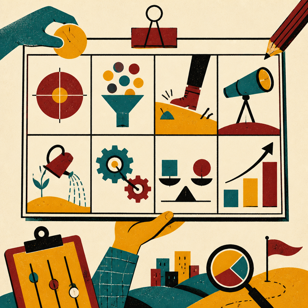 Illustration for the skill Strategy Experiment Canvas Generator